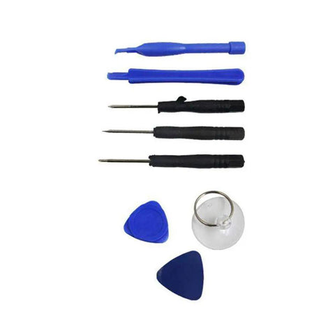 No Sweat Smartphone Fix Kit 8 In 1 Pro Cellphone Repair Tools With Heavy Duty Suction Cup Precision Hex Driver And Flexible Pry Blades For Galaxies Iphones Clean Blue Hustler Edition, 8 tools including suction cup and pry tools.