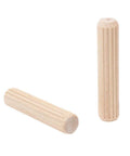 100 Pack Three Eighths Inch Wood Dowel Pins With Straight Grooves for Rock Solid Furniture Joints Doors and Cabinets Beveled Ends