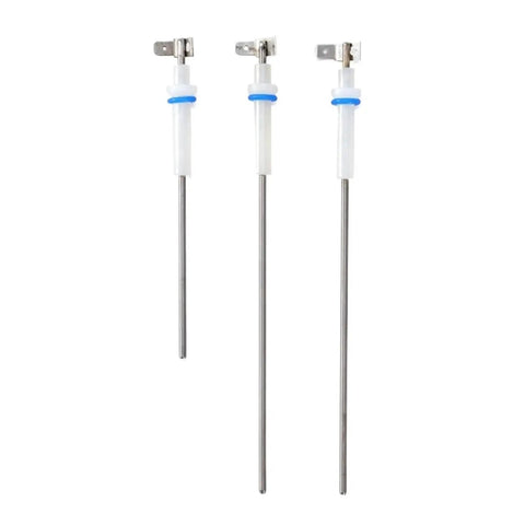 Heavy Duty Boiler Water Level Steam Probe Kit For Seamless Swap With Dual Oracle And Touch Espresso Machines, three stainless steel steam tubes with rubber seals.