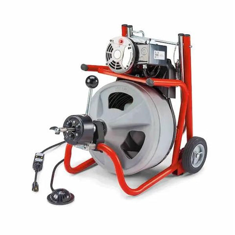 Heavy Duty 115 Volt Electric Conduit Bender Machine Featuring Autofeed And C45 Integral Wound Cable Designed To Bend Rigid Pipe Like Butter, side view.