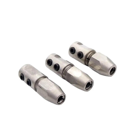 Boat Shaft Coupling Joint From 5mm To 3.175mm And 4mm Motor Shafts With Grub Screw Flexible Shaft Collet, stainless steel