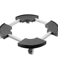 Heavy Duty Round Trash Can Dolly With 4 Lockable Wheels 440lb Capacity Adjustable 15 To 22.8 Inches Drum Roller Base