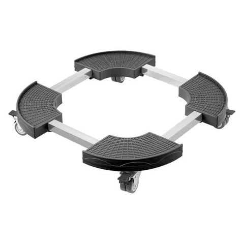 Heavy Duty Round Trash Can Dolly With 4 Lockable Wheels 440lb Capacity Adjustable 15 To 22.8 Inches Drum Roller Base