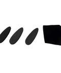 Neoprene Slip On Recoil Pad For Shotgun And Rifle Stocks, Easy On Off Butt Extension with inserts in black, set of four pieces.