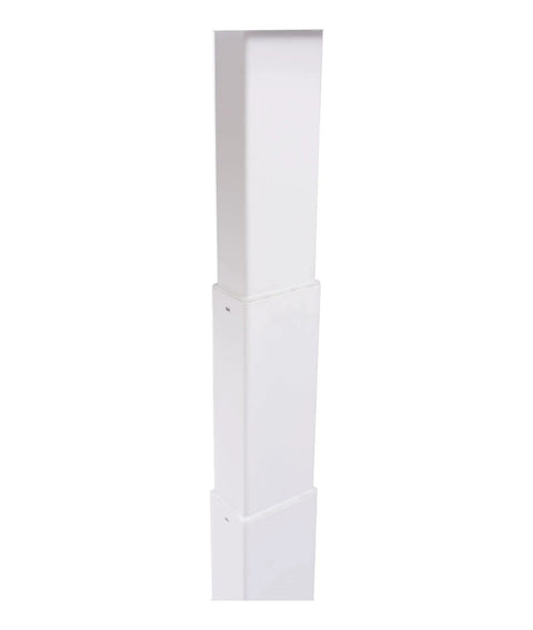 Slick Electric Standing Desk With Genuine Solid Wood Top And Easy Programmable Memory Controls Dual Motor Lift Mechanism For A Hustle Ready Sixty Inch Workstation Setup adjustable white leg post.
