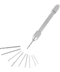 Pin Vise Hand Drill Double End 1mm Chuck With 10 Micro Drill Bits Set For PCB Jewelry Metal Wood Plastic Resin DIY Crafts And Mini Projects