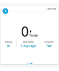 Lightning Detector Gear For Weather Station WS-2000 And WS-5000, Detects Lightning Up To 25 Mile Range, screen showing lightning data