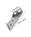 Ten Pack Stainless Steel Trapezoid Angle Brackets For Furniture Shelves And Cabinets With Screws, Heavy Duty Flush Mount Corner Connectors