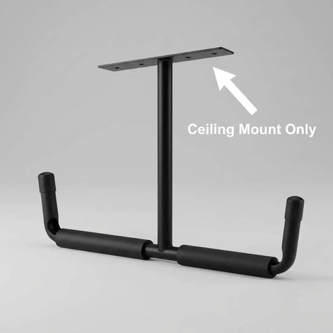 Overhead Ceiling Hooks Rack Heavy Duty Steel Storage Hangers For Garage And Workshop Holds Up To 80 Lbs Dual Arm EVA Padded Design