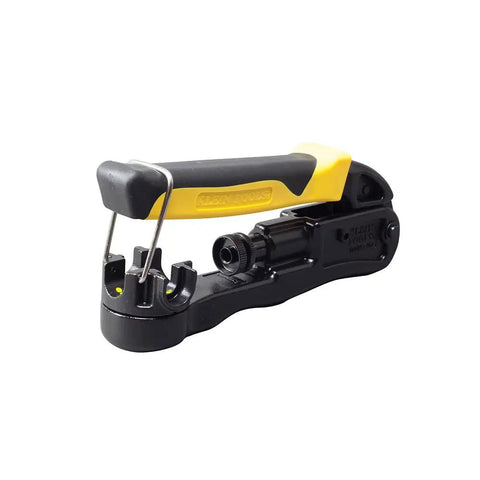 Pro Grade Heavy Duty Compression Crimper For Wire And Coaxial Cabling With Indoor And Outdoor Use, Crimps F, BNC, And RCA Connectors