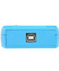Usb To Can Converter With Optical Isolation TvS Protection And Plug And Play Data Conversion Protocol For Industrial Automation This Interface Delivers Reliable Communication With Configuration Saving And Hexadecimal Support, back view of blue unit with USB port