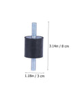 5 Pack Rubber Isolator Mounts For Vibration Dampening And Noise Reduction, Silent Blocks For Air Compressors, Engines, Fitness Equipment, Heavy Duty Vibration Dampers, Easy Install 80x30mm rubber mount with threaded stud