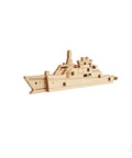 U Fidgets Invincibility Dope DIY Gear Spinner Fidget Toy With Tiny Hanging Eyelet That Doubles As Ornament Or Keychain, Made From Natural Composite Wood You Can Leave Bare Or Color With Paint Or Stain., wooden ship-shaped DIY gear spinner