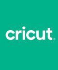 Cricut brand logo with white text on teal-green background.