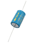 Two Pack 2200uf 63v 22X36Mm Through Hole Axial Electrolytic Capacitors showing a blue cylindrical capacitor with leads.
