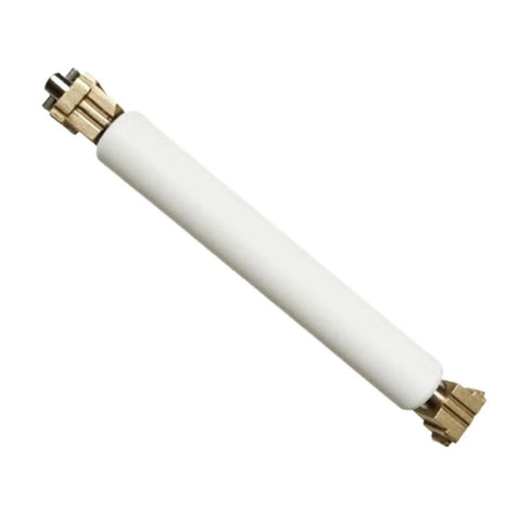 Heavy Duty Paper Shaft Roller For ZT410 And ZM400 Thermal Printers with white surface and brass ends for reliable media feed performance.