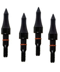 100 Grain 5-16 Inch Steel Screw-In Field Points For Archery, 12 Pack, CNC Machined, Black Arrow Tips