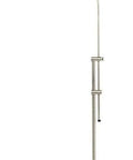 Traditional One Light Floor Lamp In Brushed Steel Finish With Pewter Nickel Accents, Classic Yet Modern Vibe For Living Room Or Office