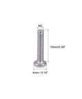 Top Grade M2x10mm Phillips Pan Head Machine Screws Built Tough With Premium 304 Stainless Steel, showing dimensions.
