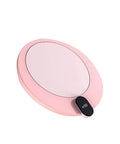 Keep Your Daily Brew On Lock With This Sleek Pink USB Coffee Mug Warmer That Slaps With Three Custom Heat Levels And A Smart Hydration Reminder For Top Shelf Home Office Vibes, circular pink USB cup heater with control.