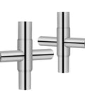 Heavy Duty 4 Way Sillcock Key Socket Wrench Set For Quick Faucet Valve Repairs Featuring 1/4 9/32 5/16 11/32 Inch Heads, chrome finish.