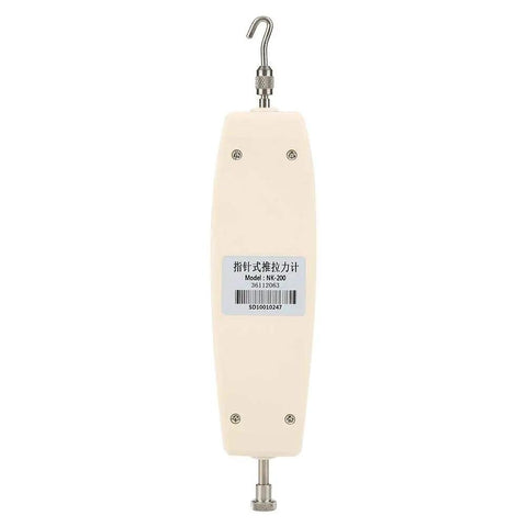 200N Force Dynamometer Gauge For Push Pull Testing handheld dial meter with hook and base mount for lab and workshop