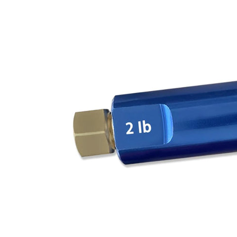 IMOOA blue disc brake residual pressure check valve with brass hex end and 2 lb marking