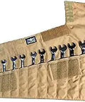 Wrench Tool Roll Up Pouch Bag Organizer Heavy Duty 14 Slot 1000D Cordura Nylon Durable Contractor Construction Pro Handyman Gear Coyote Brown Job Site Ready