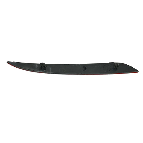 Fresh Left Driver Side Rear Bumper Reflector For Tesla Model S Red Marker Light Replacement showing curved black housing with red edge.