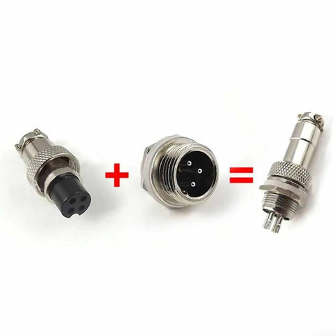 Must-Have GX12 3-Pin Connector For E-Bikes And Scooters Ensures A Super Secure Charging Link With Your Lithium Battery Pack Featuring Tough ABS Build That Handles Heat And Wear Like A Champ Without Any Glitchy Compatibility Headaches, 12mm 3-pin charging plug set
