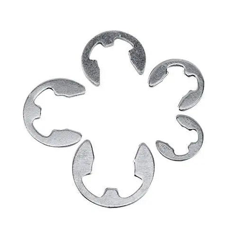 120Pcs 304 Stainless Steel E Clip Retaining Snap Ring Circlip Kit 1.5 To 10 Mm with various sizes shown on white background