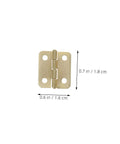 40Pcs Miniature Iron Cabinet Hinges With Screws For Round Corner Jewelry Boxes And Wooden Chests, DIY Hardware Kit For Handmade Crafts