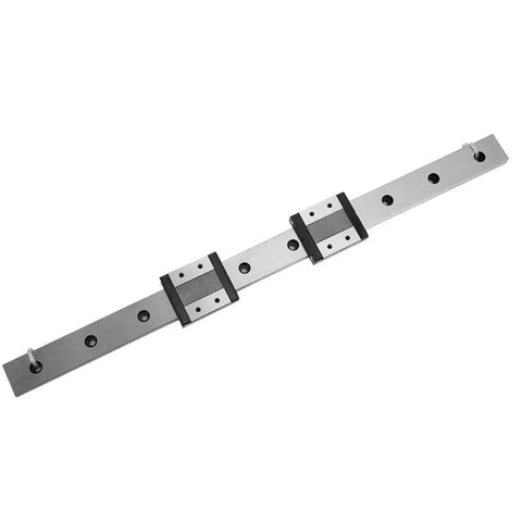 LMLF24B-400-2R Miniature Linear Guide Rail, 24mm Width Linear Rail with 2 Slide Blocks, Precision Linear Motion System