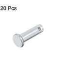Heavy Duty 6mm By 16mm Flat Head Clevis Pins With Single Hole Zinc Plated Solid Steel For Link Hinge Use And Machinery Or Automotive Projects Durable Pin Kit With 20 Pieces For Secure Fastening And Long Lasting Performance. 20 pcs