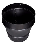 Black 24ga Reducer For Wood Stoves And Solid Fuel Appliances 8x6 Inch Crimped Small End Single Wall Pipe Fit Durable Usa Made Vent Connector Ideal For Quick Install And Tight Fit