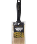 2-Inch Polyester Paintbrush With Gold Filament, Chisel Trim For Latex And Oil Paints, Brass Ferrule, Black Plastic Handle, Made In USA