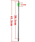 15 Inch Carbon Crossbow Bolt with 100 Grain Removable Tip and Moon Nock, shown with measurements, for hunting and target practice