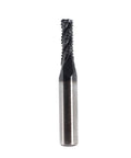 Roughing End Mill HSS Square Nose 4 Flute Fine Tooth Bit Three Eighths Inch Shank One Quarter Inch Cutting Diameter Pro Grade Titanium Coated For Fast Cuts Three Quarters Inch Flute Length Two And A Half Inch Overall Length For Milling Metal Steels