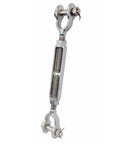 Built Like A Tank 316 Stainless Steel Drop Forged Jaw Jaw Turnbuckle 1 By 12 Inch 17000 Lbs Working Load Limit side view