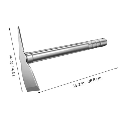 Rustproof Stainless Steel Garden Hoe Handheld Weeding Tool with Ergonomic Grip Portable Lightweight Shovel with dimensions