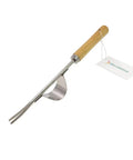 Back-Saving Garden Weeding Tool With Wood Handle And Stainless Steel Forks No Bend Easy Dandelion And Grass Root Puller