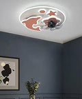 Slick Blue Blades LED Ceiling Fan With Remote Dimmable Light For Bedroom Kitchen Or Office Silent Operation 54 Watt modern design ceiling fan