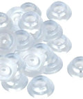 Clear Rubber Desk Foot Pads 19x7mm With 9mm Hole, Heavy Duty Furniture Bumpers For Tables And Chairs, Nonmarking Protectors, 30 Pack