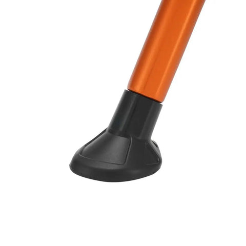 Close-up of Beefy CNC Aluminum Dirt Bike Kickstand With Springs For XCF EXC EXC F XC XC W XCF W Six Days XC W Six Days TPI FE FX TE 125 250 350 450 500 2017 2022 Orange, showing orange shaft and black base.