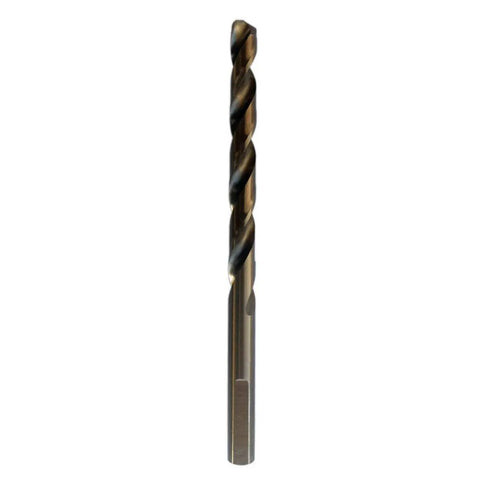 3/16 Inch Cobalt Steel Drill Bits M35 Pro Grade Jobber Length For Hard Metal And Stainless Steel, 135 Degree Split Point, 3-Flat Shank, 2-5/16 Inch Flute, 3-1/2 Inch Overall, Pack Of 12