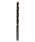 Single Beefy 1/4 Inch Cobalt Steel M35 Jobber Length Twist Drill Bit for Hard Metal and Stainless Steel with 3 Flat Shank