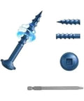 600 Pieces Blue Anti Rust Pocket Hole Screws 1.5 Inch With Washer Head And Square Drive Includes Drive Bit, displayed and assembled.