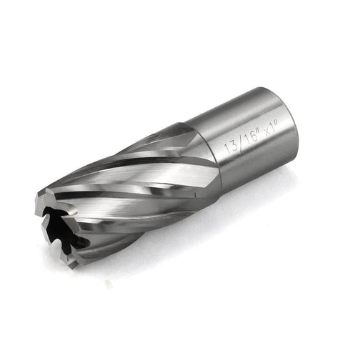 Annular cutter, 13/16 inch diameter, 3/4 Weldon shank, HSS, for magnetic drill press