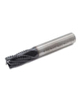 Roughing end mill, HSS square-nose, 4-flute, 3/8 in shank, 3/4 in flute length for milling metal/steel, 1 piece