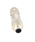 M12 D Code 4 Pin Male Connector With Rugged Shielded Metal Shell Circular Field Assembly IP67 Straight Adapter 250V 4A AC DC Connector
